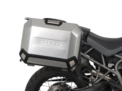 Kompletní sada bočních hliníkových kufrů SHAD 130.kitTERRAside-10 TERRA 36L/47L, včetně montážní sady SHAD TRIUMPH Tiger 800