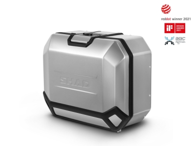 Kompletní sada bočních hliníkových kufrů SHAD 130.kitTERRAside-7 TERRA 36L/47L, včetně montážní sady SHAD MOTO GUZZI V 85 TT