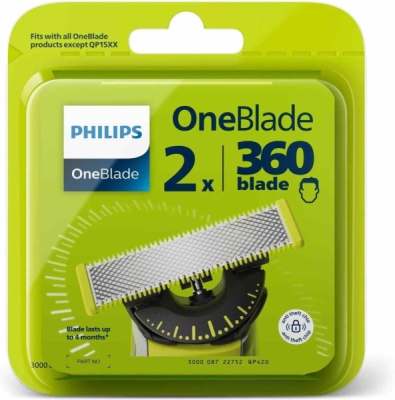 Philips OneBlade QP420/50 náhradní břity 360, 2 ks