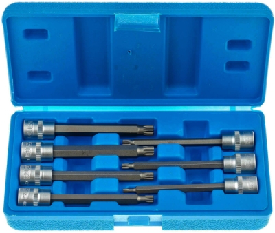 Zástrčné hlavice XZN 3/8”, rozměry M4-M10, prodloužené 110 mm, 7 ks - SATRA S-SPB738