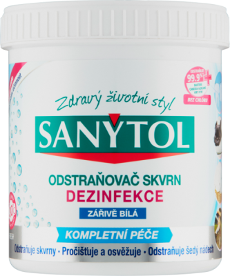 Sanytol dezinfekční odstraňovač skvrn zářivě bílá 450 g
