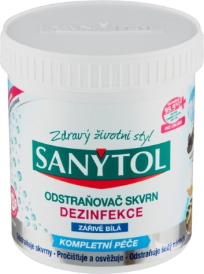Sanytol dezinfekční odstraňovač skvrn zářivě bílá 450 g