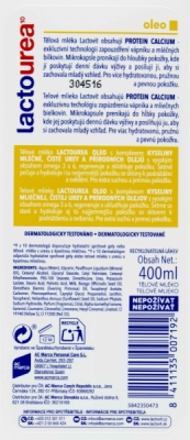 Lactovit Lactourea Oleo zpevňující tělové mléko zpevňující 400 ml