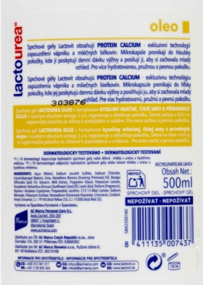 Lactovit Lactourea Oleo regenerační sprchový gel 500 ml