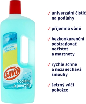 Savo na podlahy a povrchy s vůní oceánu 750 ml