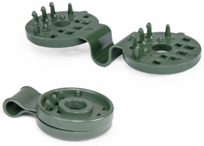 Upínací spona na sítě, tkaniny, zelená, BUNGEE CORD CLIPS BRADAS BCK4-GR-L