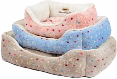 Pelíšek s puntíky Extra soft Bed šedá S 61 cm