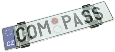 Podložka pod SPZ bezrámečková - černá Compass