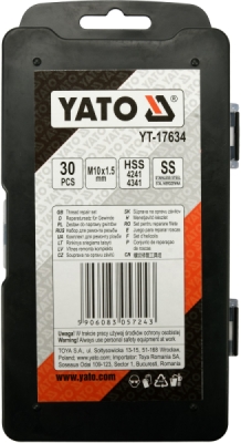 Sada na opravu závitů M10 30 ks Yato YT-17634