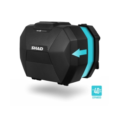 Boční kufry na motorku SHAD SH38X D0B38106 (rozšiřitelný koncept) karbonový