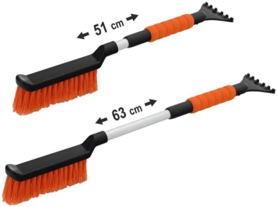 Škrabka s košťátkem ORANGE teleskopická 51 - 63cm Compass