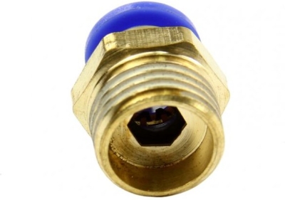 Spojka pneumatická, přímá nástrčná PC s vnějším závitem1/4" pro PA, PU, PE hadice 6mm, sada 10ks MAR-POL