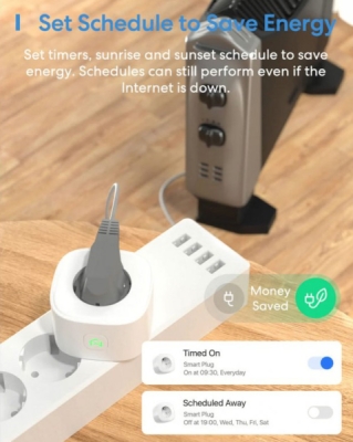 Meross Smart Wi-Fi Plug 2x - 2x chytrá zásuvka