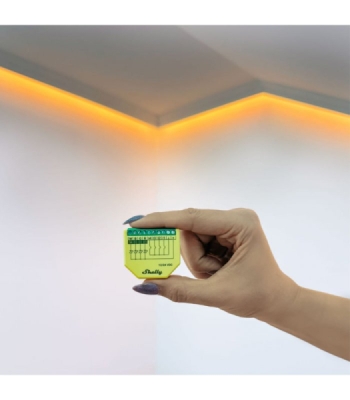Shelly Plus RGBW PM - modul řízení LED pasků 12/24V, Wi-Fi