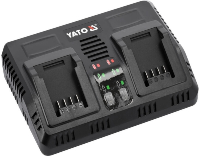 Nabíječka na 2x AKU baterie 18 V, 2.2 A Yato YT-828499