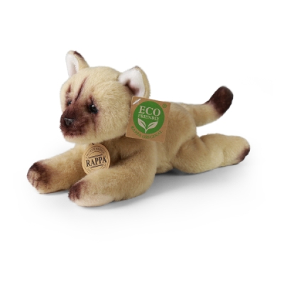 Plyšová kočka ležící 18 cm ECO-FRIENDLY