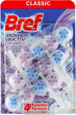 Bref Power Aktiv WC blok s vůní levandule 3 x 50 g