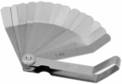 Ventilové (spárové) měrky zahnuté, 0.05 - 1.0 mm, 16 listů - QUATROS QS15518