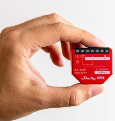 Shelly 1PM Gen3 - spínací modul s měřením spotřeby 1x 16A (WiFi, Bluetooth)