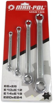 Klíče očkové Torx sada 4ks 6-24mm MAR-POL M58165
