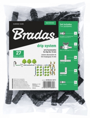 Sada 27ks příslušenství pro zavlažovací hadice 16mm BRADAS DSWA20-SET1