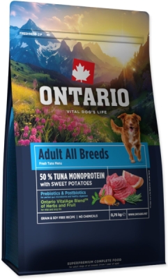 Krmivo Ontario Adult All Breeds Monoprotein Turkey & Sweet Potatoes 0,75kg