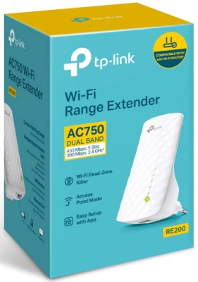 TP-Link RE200 Dual Band AC750 - zesilovač Wi-Fi signálu
