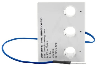 Shelly 3EM-63T Gen3 - 3-fázové měření spotřeby (WiFi, Bluetooth)
