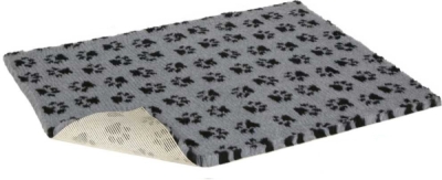Vetbed protiskluz / Drybed šedá packy 75 x 50 cm DELUXE, vlas 30 mm