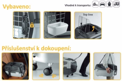 Gulliver 3 Deluxe Top Free výbava, horní otvírání, kovová dvířka, šedá