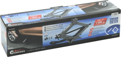 Hever nůžkový s ráčnou 1500 kg TÜV, GS, CE Compass 09229