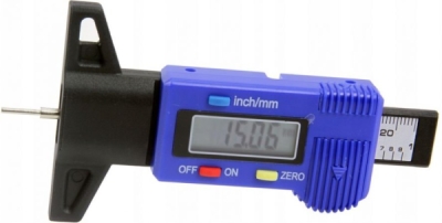 Digitální měřič hloubky dezénu pneumatik 0-25,4mm MAR-POL