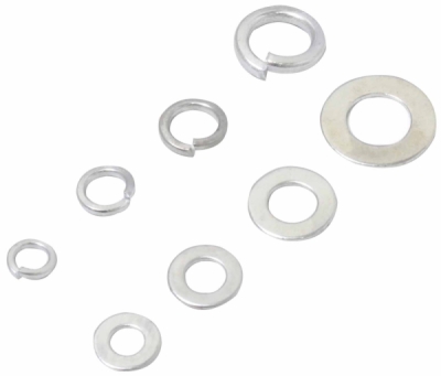 Podložky ploché a pérové, 4, 5, 6, 8 mm, ocelové, 250 ks - ASTA A-TC541