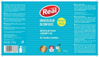 Real univerzální dezinfekce 550g MR, bez chlóru