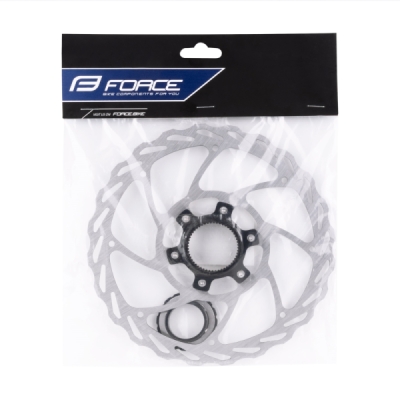 Kotouč brzdový FORCE 180 mm, CENTER LOCK, stříbrný