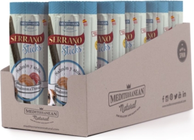 Serrano Dog Sticks Salmon & Tuna, tyčinka 16 x 12 g
