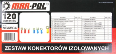 Izolovaný konektor, sada 120ks MAR-POL M66504