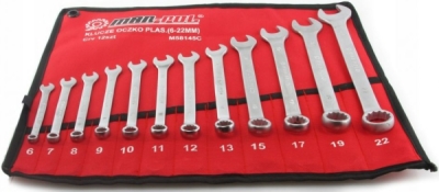 Klíče očkoploché, sada 12ks, 6-22mm ve skládacím obalu MAR-POL M58145C