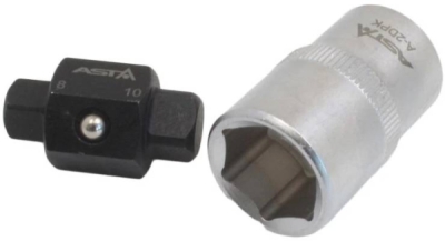 Klíč na výpustě olejových van, pohon 1/2" čtyřhran 8 a 10 mm - ASTA  A-2DPK
