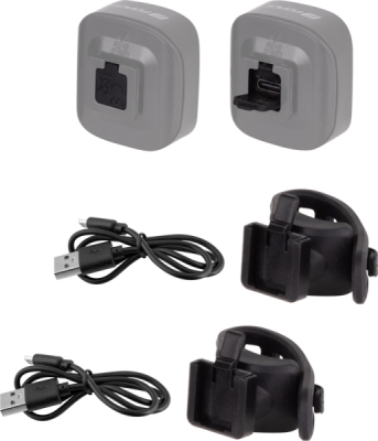 Světla/blikačky sada FORCE COB 2.0 USB přední+zadní