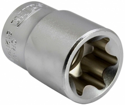 Hlavice 1/4”, 3/8” a 1/2” nástrčné TORX-E, vel. E4-E24, sada 14 ks - SATRA S-P14ES