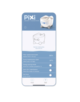 Fontána Catit Pixi Smart s nerezovým povrchem bílá