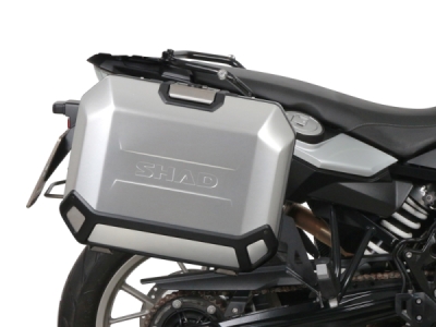 Kompletní sada bočních hliníkových kufrů SHAD 130.kitTERRAside-50 TERRA 36L/47L, včetně montážní sady SHAD BMW F 650 GS / F 700 GS/ F 800 GS (2008 - 2018)