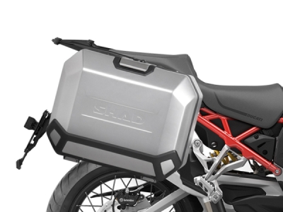 Kompletní sada bočních hliníkových kufrů SHAD 130.kitTERRAside-51 TERRA 36L/47L, včetně montážní sady SHAD Ducati Multistrada 1200 V4
