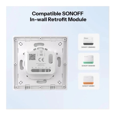 SONOFF E1GS montážní kryt nástěnného vypínače pro ZBMINIR2, MINIR4M, MINIR4
