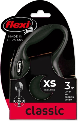 Vodítko Flexi Classic New lanko XS černé 3m