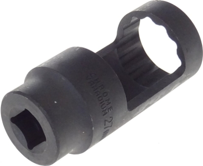 Hlavice na demontáž vstřikovačů 1/2", 12hranná, rozměr 27 mm - QUATROS QS20323-27