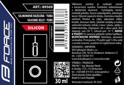 Mazivo-tuba FORCE silikonová vazelína, 30ml
