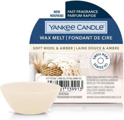 YANKEE CANDLE SOFT WOOL & AMBER VONNÝ VOSK DO AROMALAMPY NOVÝ