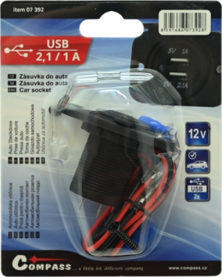 Compass zásuvka 2x USB 2,1A